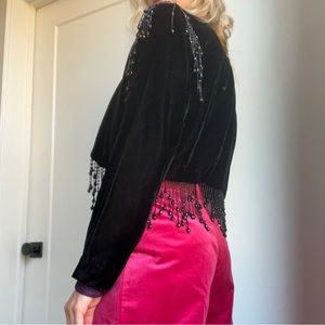 Black fringe jacket